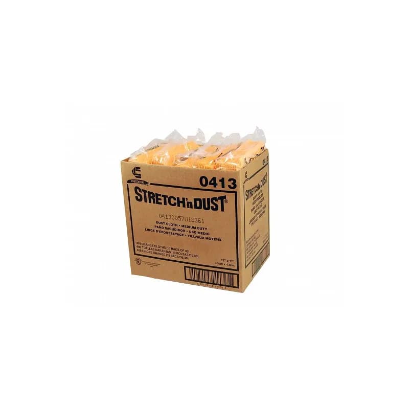 Dust Cloth 17X12.6 IN Medium Duty Vicose Yellow Orange Stretchable Soft Bristles Durable Low Lint Strong 400/Case