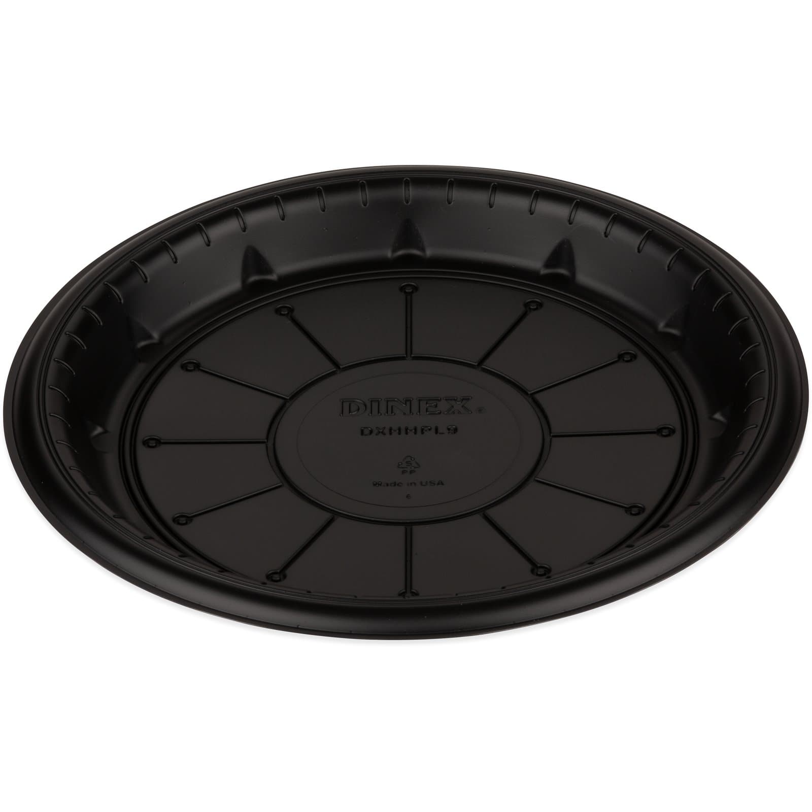 Plate 9 IN PP Black Round 500/Case