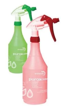 Puroxcide Puresan Puroxicide Heavy Duty Spray Bottle & Trigger Sprayer 32 FLOZ Plastic Red 6/Case