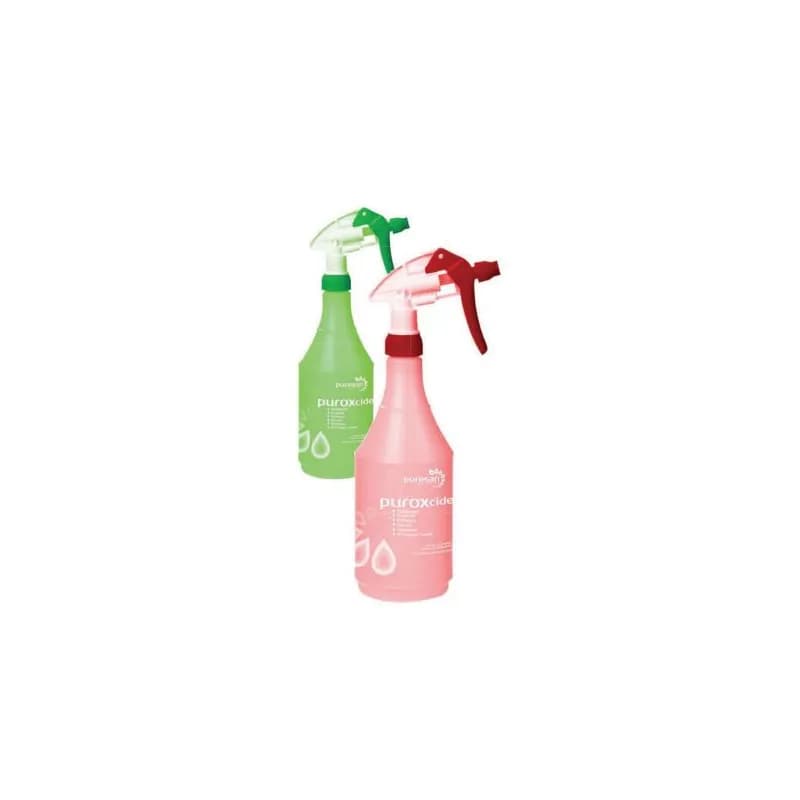 Puroxcide Puresan Puroxicide Heavy Duty Spray Bottle & Trigger Sprayer 32 FLOZ Plastic Red 6/Case