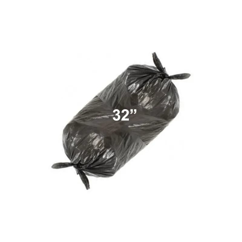 Compactor Bag 32 IN Black Plastic 3.5MIL Roll Tube 1/Roll