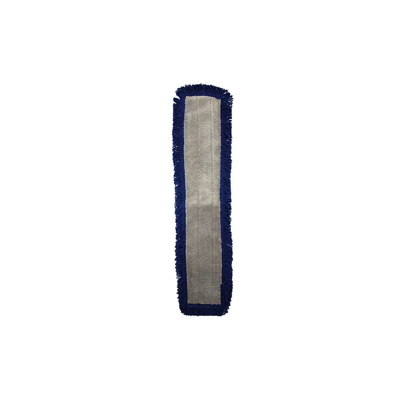 Impact® Dust Mop Head 48 IN Gray Blue Microfiber Canvas Fringed Cut End Looped 12/Dozen