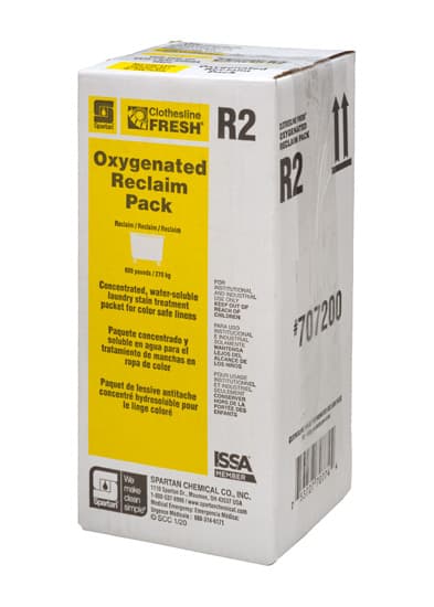Clothesline Fresh® Oxygenated Reclaim Pack R2 Unscented Laundry Stain Remover 500 G Alkaline 10/Case