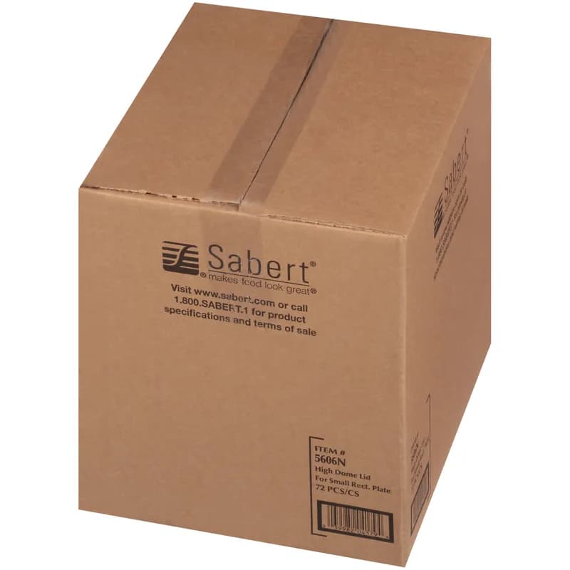 Lid Dome 6.1X9.8X2 IN PET Clear Rectangle For Container 72/Case