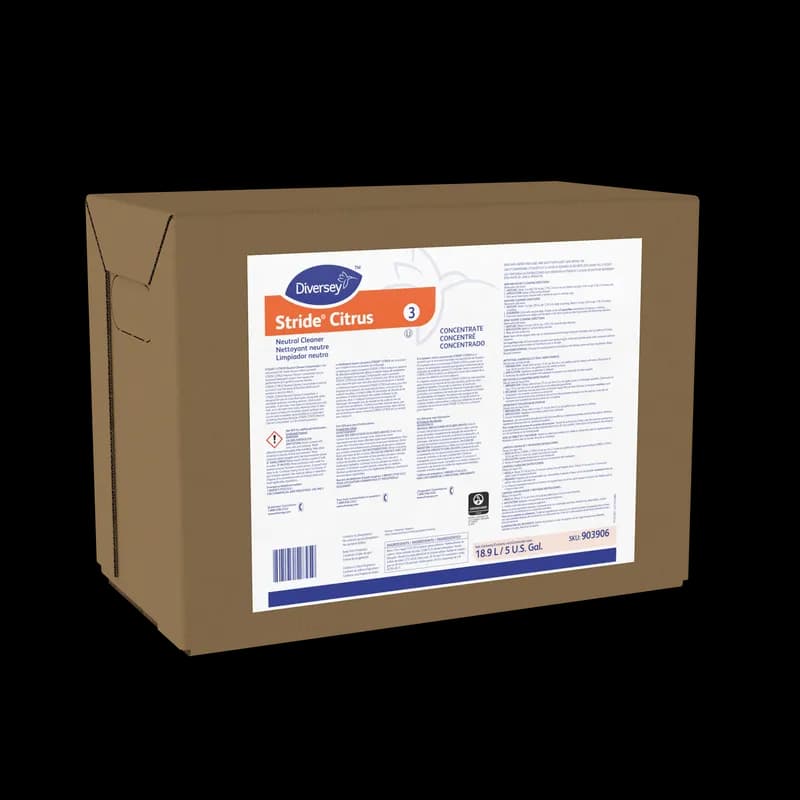Stride Citrus Scent All Purpose Cleaner 5 GAL Daily Neutral Liquid Concentrate Bag-in-Box (BIB) Kosher 1/Case