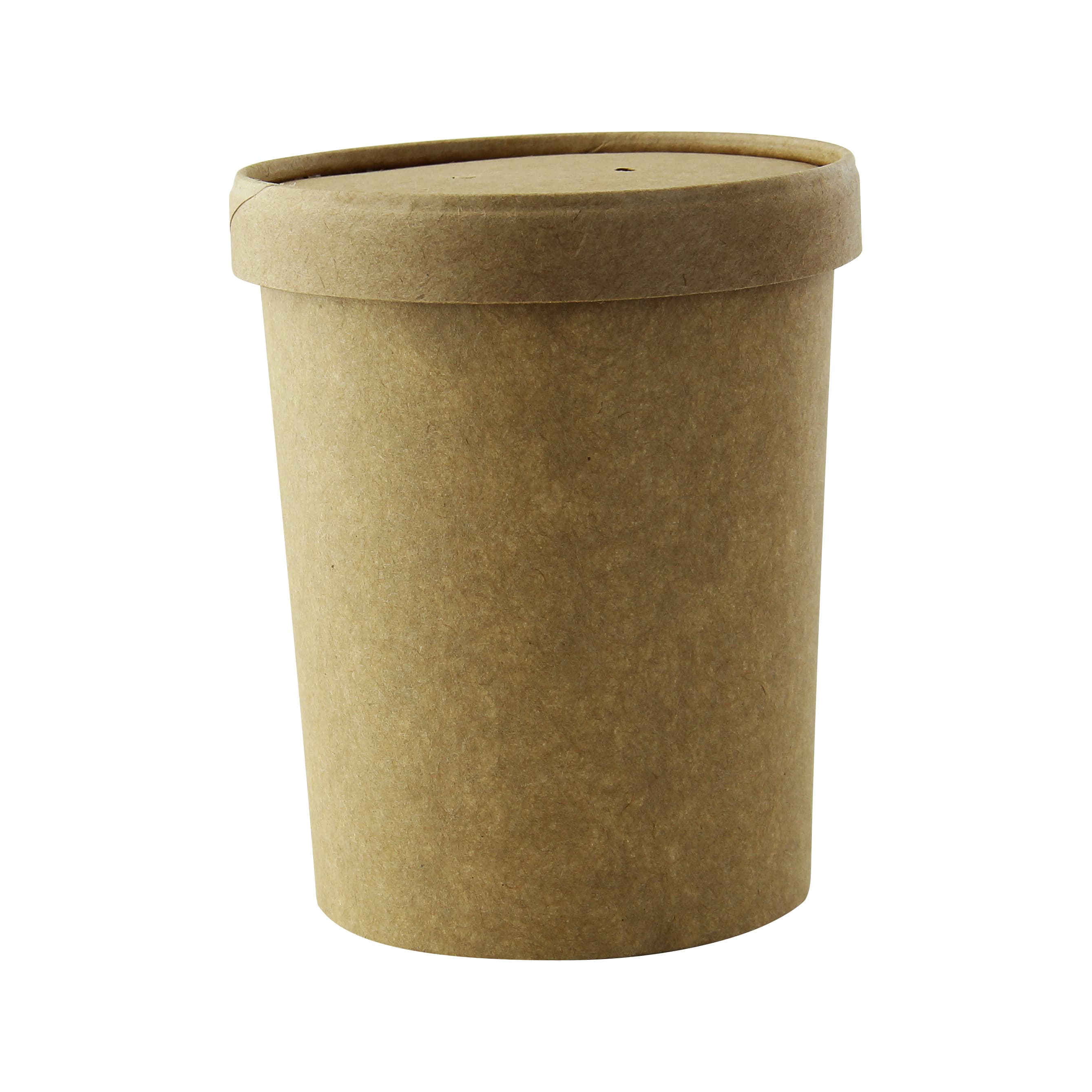 Soup Food Container 18 OZ Paper Kraft Grease Resistant 25 Count/Pack 10 Packs/Case 250 Count/Case