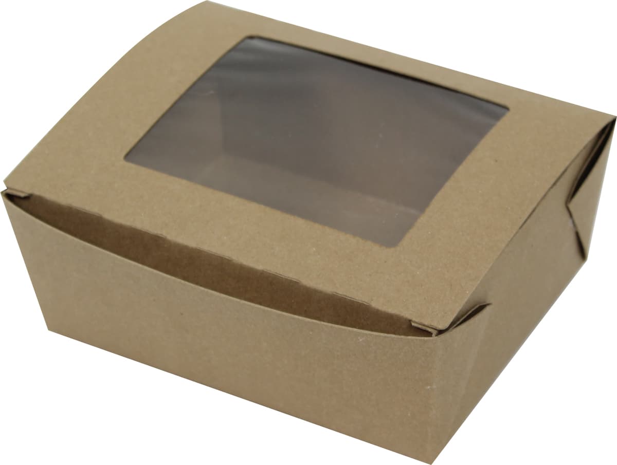 Bio-Pak® #8 Take-Out Box Tuck-Top With Plastic Lid Paper 240/Case