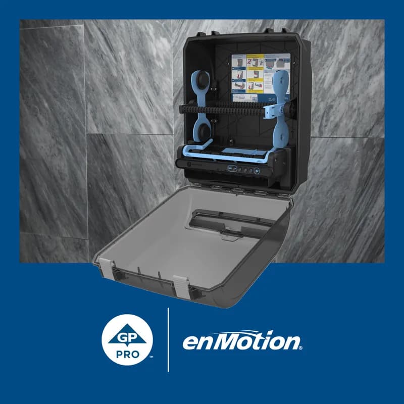enMotion® Paper Towel Dispenser 10 IN Plastic Wall Mount Black Automatic Touchless Water Resistant 1/Each