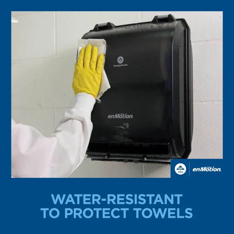 enMotion® Paper Towel Dispenser 10 IN Plastic Wall Mount Black Automatic Touchless Water Resistant 1/Each