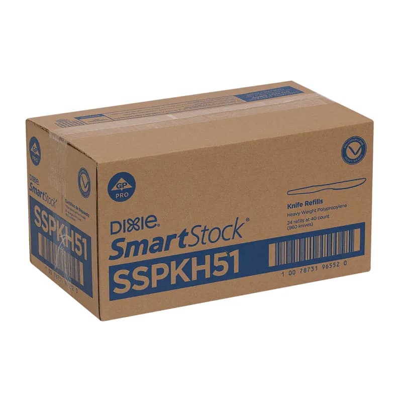 Dixie® Ultra SmartStock® Series-O Knife PP Black Heavyweight Refill 960/Case