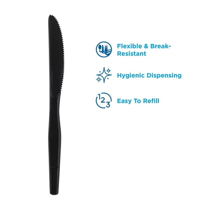 Dixie® Ultra SmartStock® Series-O Knife PP Black Heavyweight Refill 960/Case