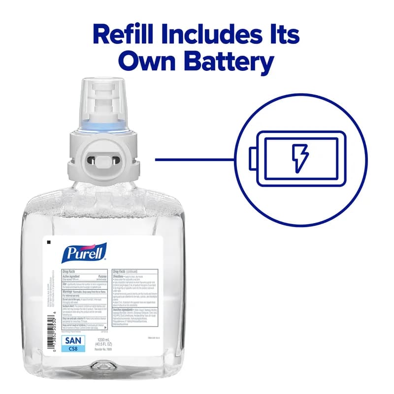Purell® Hand Sanitizer Foam 1200 mL 5.18X3.45X7.3 IN Fragrance Free Advanced For CS8 2/Case