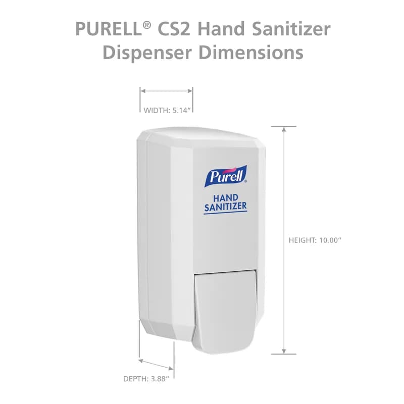 Purell® Hand Sanitizer Dispenser 1000 mL White Wall Mount Durable Compact ADA Compliant For CS2 1/Each