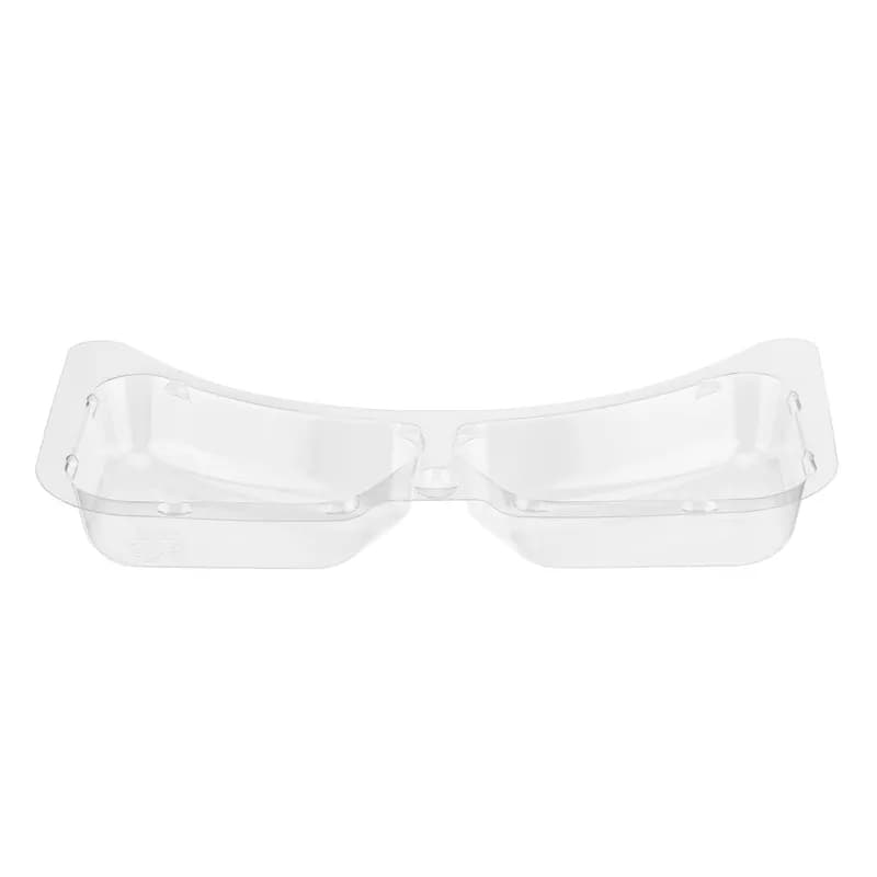 Safe-T-Fresh® Take-Out Container Insert 4 OZ 6.9375X3.625X0.8125 IN 2 Compartment RPET Clear Rectangle 360/Case
