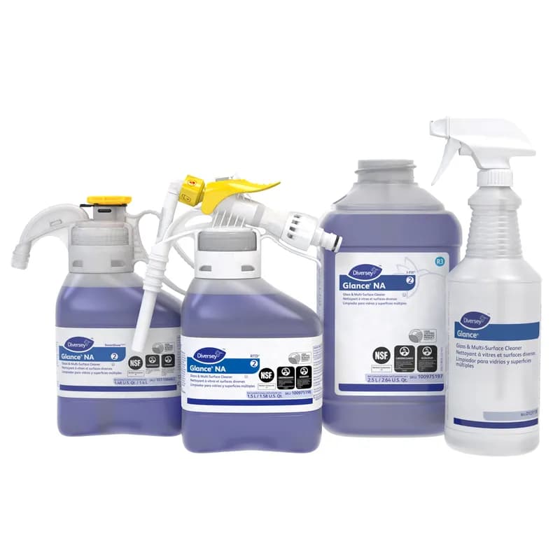 Glance® NA Odorless Window & Glass Cleaner 1.5 L Multi Surface Liquid Concentrate RTD Non-Ammoniated Kosher 2/Case