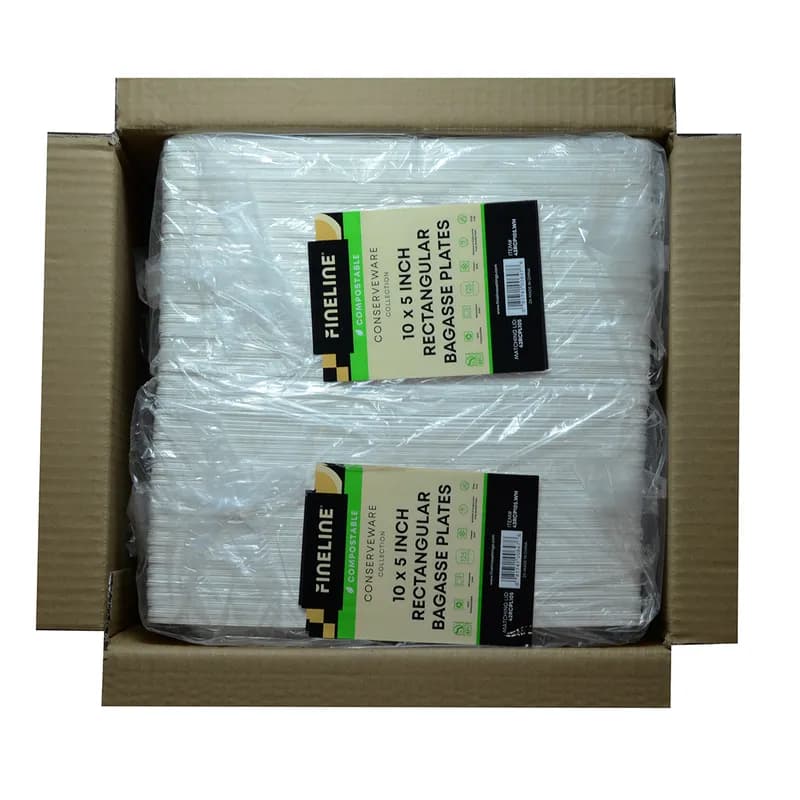 Plate 10X5 IN Pulp Fiber Rectangle 500/Case