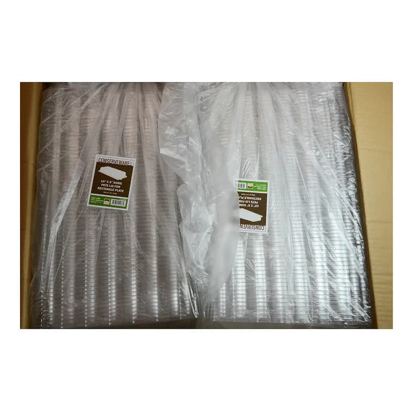 Lid 10X5 IN PET Clear Rectangle For Plate Unhinged 500/Case