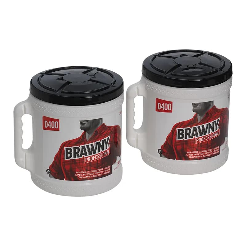 Brawny® Professional Cleaning Wipe 13X9.9 IN 1PLY Disposable Centerpull Bucket 200 Sheets/Pack 2 Packs/Case