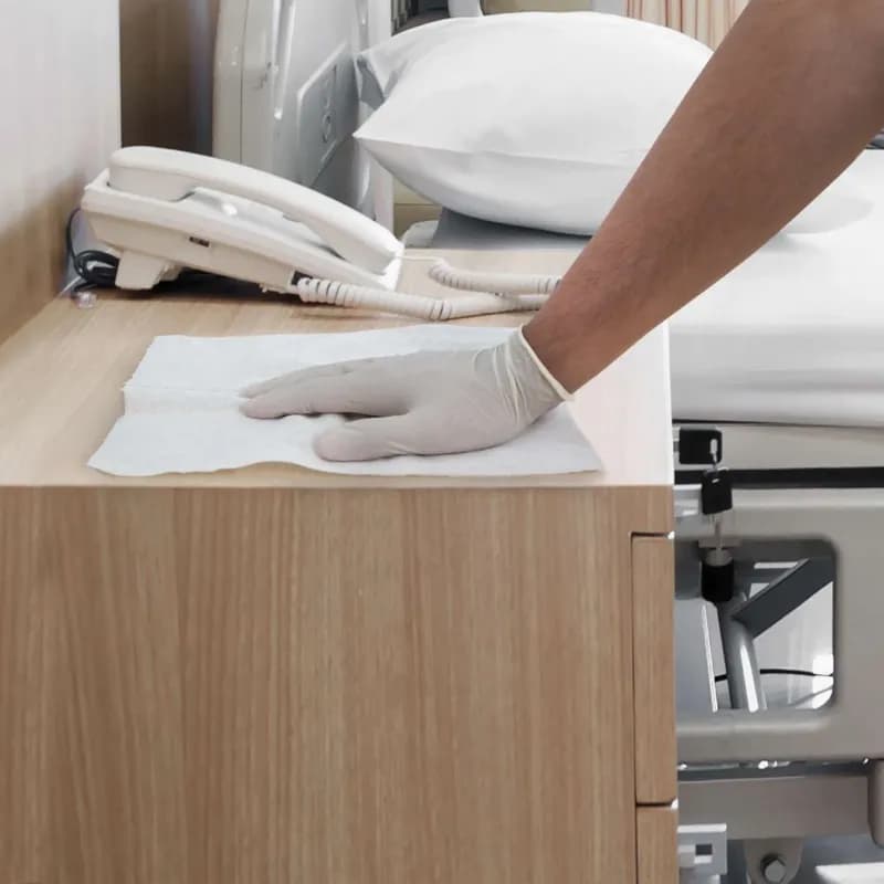Cleaning Cloth 11X12.5 IN Viscose Polyester White Disposable 6/Case