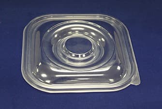 Lid Dome 11X11X1 IN PET Clear Square For Container 130/Case