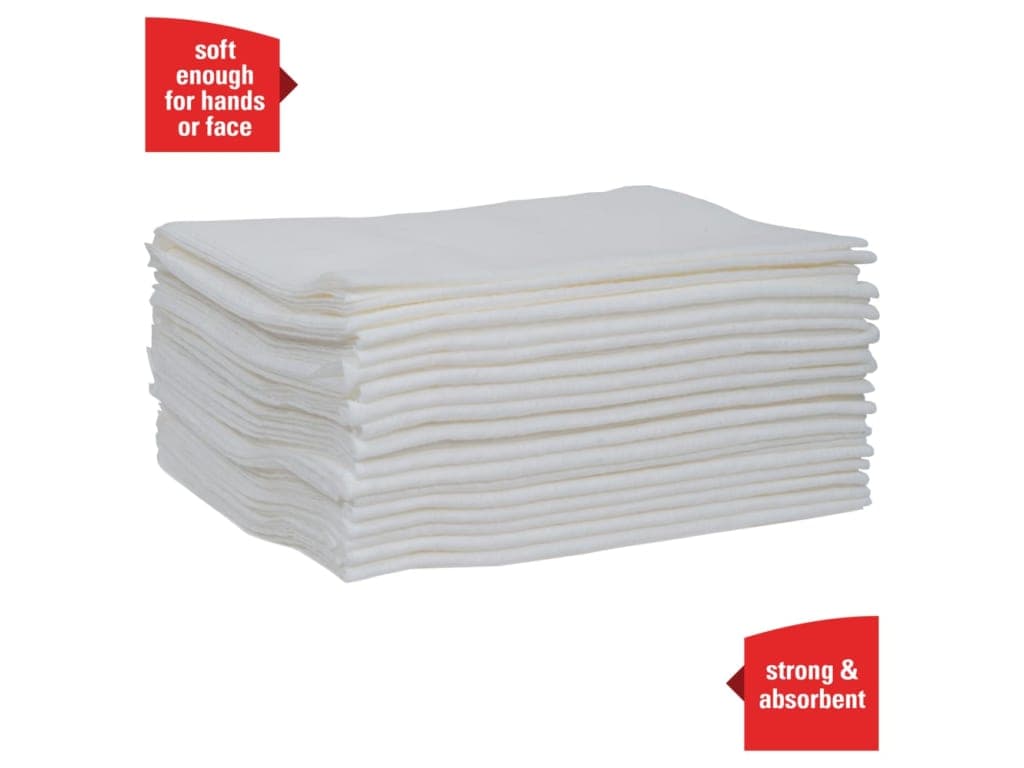 WypAll® L40 Cleaning Wipe 12X12.5 IN DRC White 1/4 Fold Extra Absorbent 56 Count/Pack 18 Packs/Case 1008 Count/Case