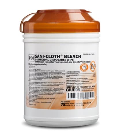 Sani-Cloth® Cleaning Wipe Extra Large (XL) Bleach 6/Case