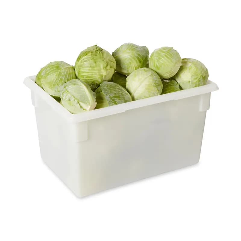 Food Storage Box 18X26X15 IN White HDPE Food Safe 6/Case