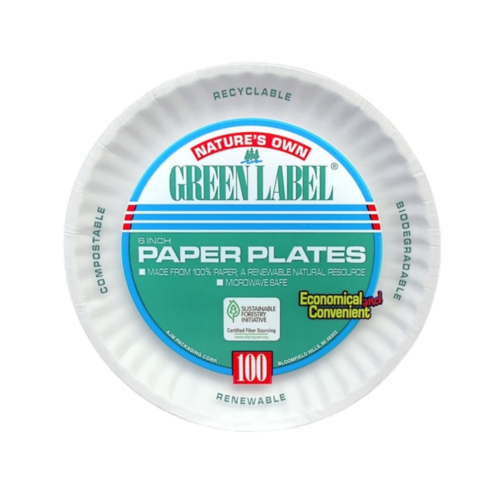 Plate 6 IN Uncoated Paper White Round 1000/Case