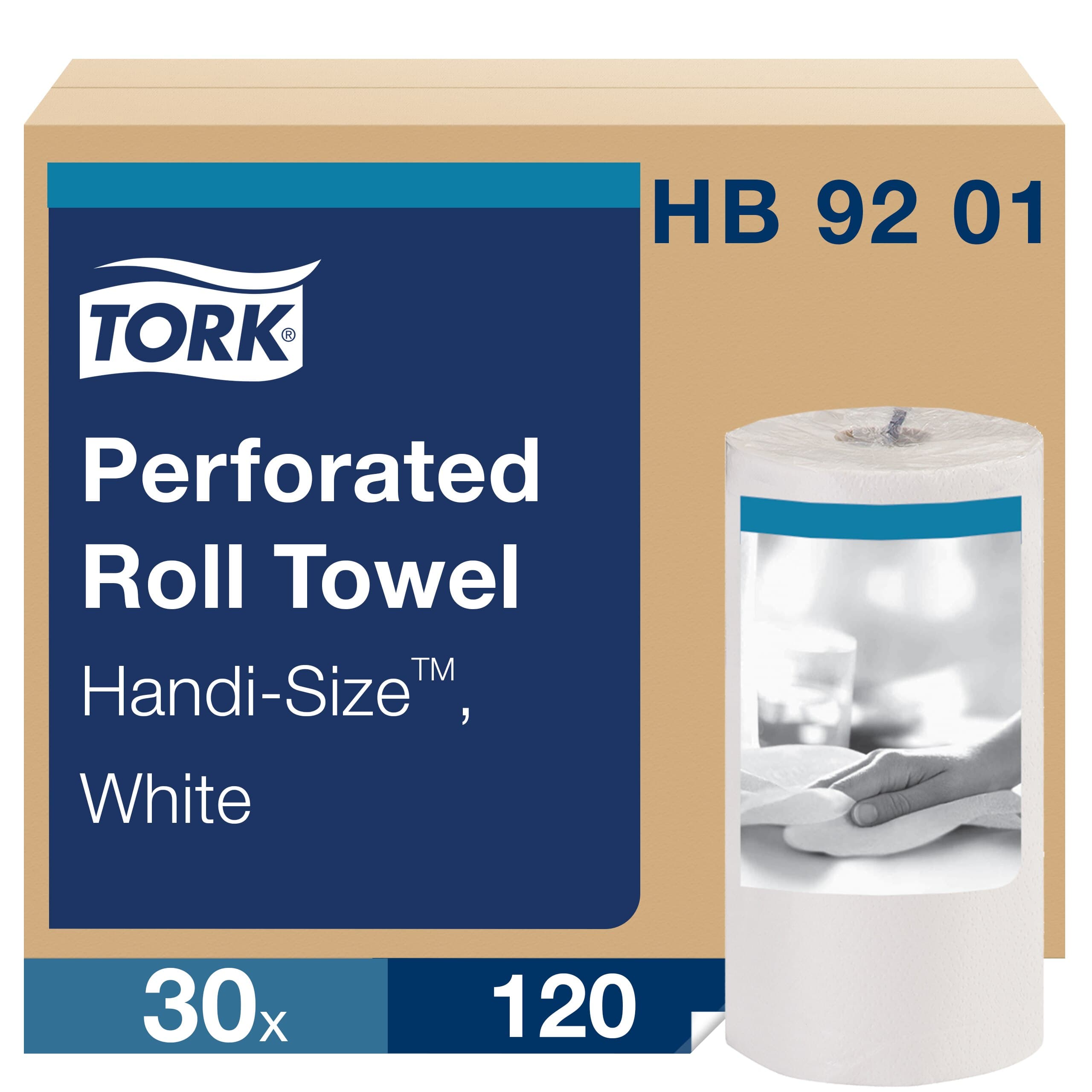 Advanced Roll Paper Towel 6.75X11 IN 67.5 FT White Standard Roll Perforated Embossed 120 Sheets/Roll 30 Rolls/Case
