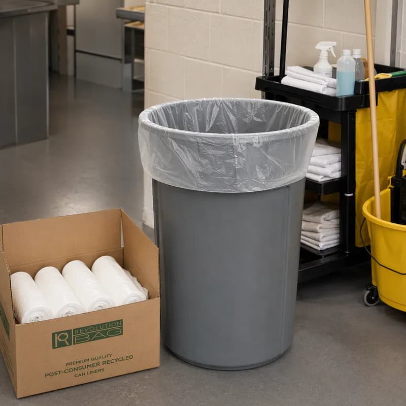 Can Liner 43X47 IN 40-45 GAL Clear LLDPE 1.1MIL 100/Case