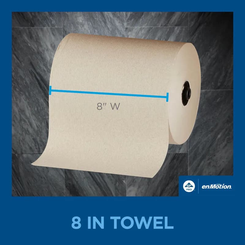 enMotion® Roll Paper Towel 8.2IN X550FT 1PLY Kraft Standard Roll 6.7IN Roll 6/Case