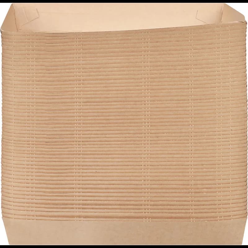 Food Tray 10X7 IN Corrugated Paperboard Kraft Rectangle 100/Case