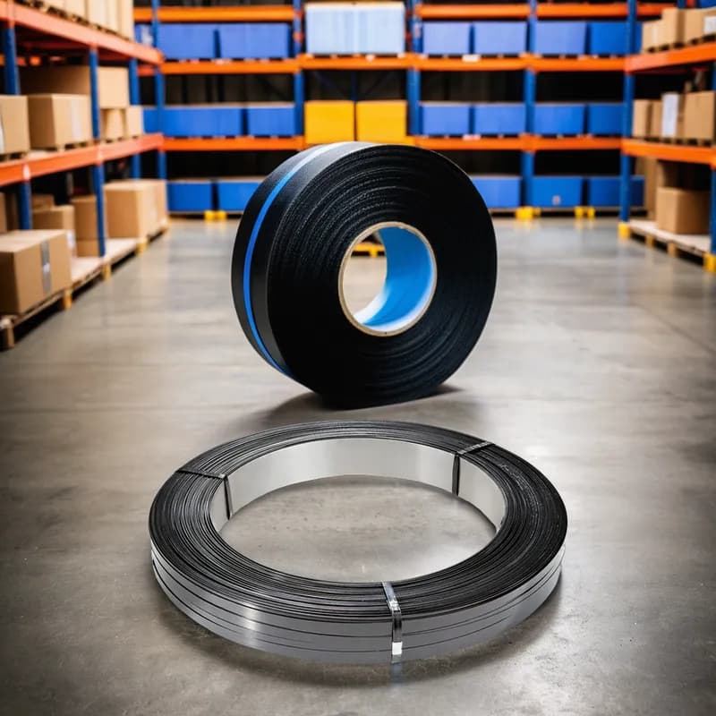 Strapping 0.375IN X16000FT Black PP 225LB With 8 IN Core Diameter 1/Each