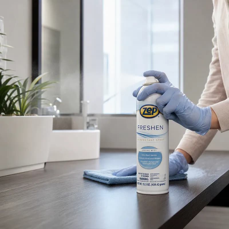 Freshen Spring Mist Surface Disinfectant 15.5 FLOZ Multi Surface Aerosol Germicidal 12/Case