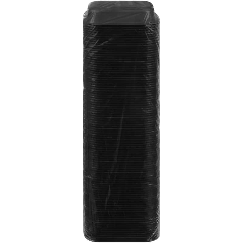 Take-Out Container Base 5X6.6X1.5 IN CPET Black Rectangle Oven Safe 600/Case