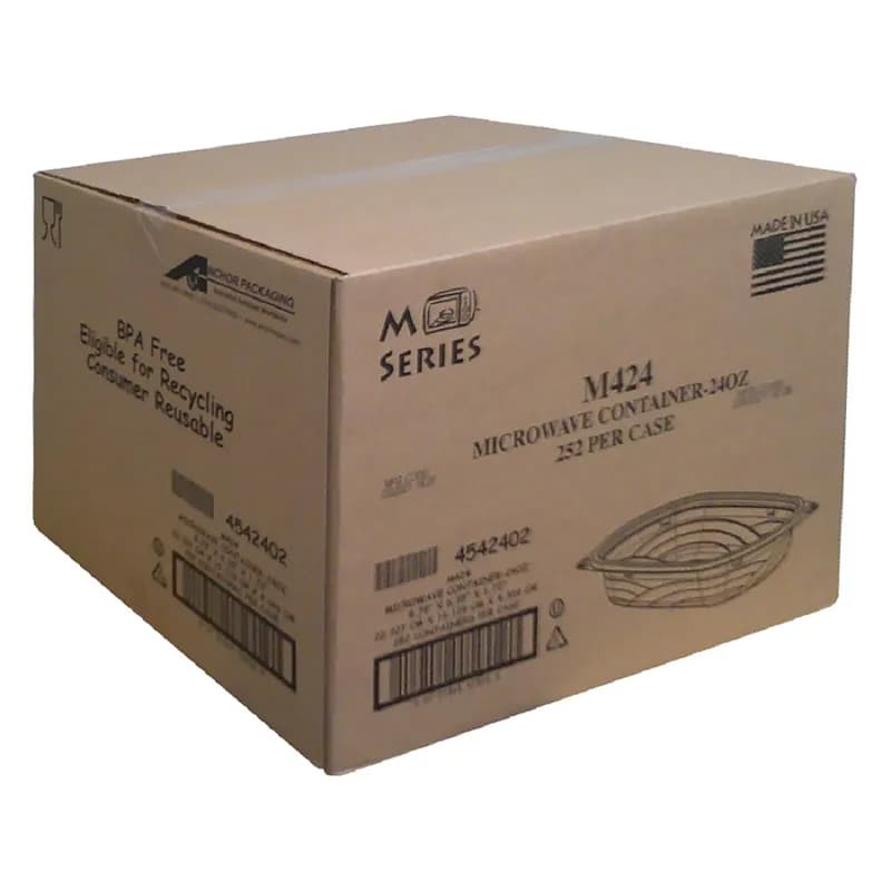Take-Out Container Base Medium (MED) 24 OZ 9X6 IN PP Black Rectangle Microwave Safe 252/Case