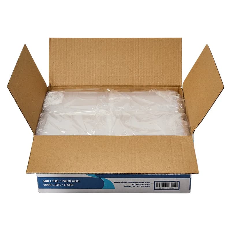 Victoria Bay Lid Dome 5.5X4.5X0.75 IN Plastic Clear Oblong For 16 OZ Container 250 Count/Pack 4 Packs/Case 1000 Count/Case