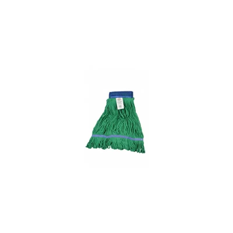 Barricade® Mop Head Medium (MED) Green Synthetic Yarn Polyester 4PLY Loop End 9 IN Headband Anti-Microbial 1/Each