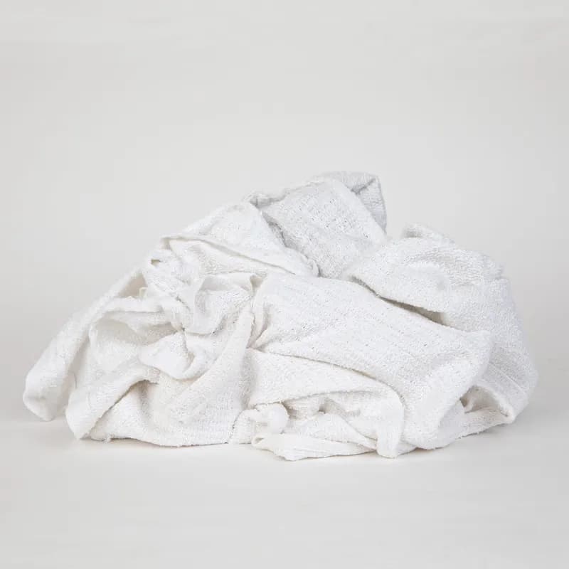 HOSPECO® Clean Up Towel Rag 10 LB Medium (MED) Cotton White Rectangle 1/Case
