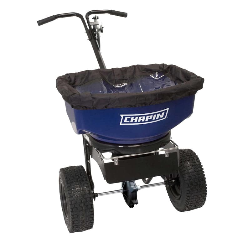 Professional SureSpread Pretreat and De-ice solutions Salt & Ice Melt Spreader 80 LB With Baffles Cover 1/Each