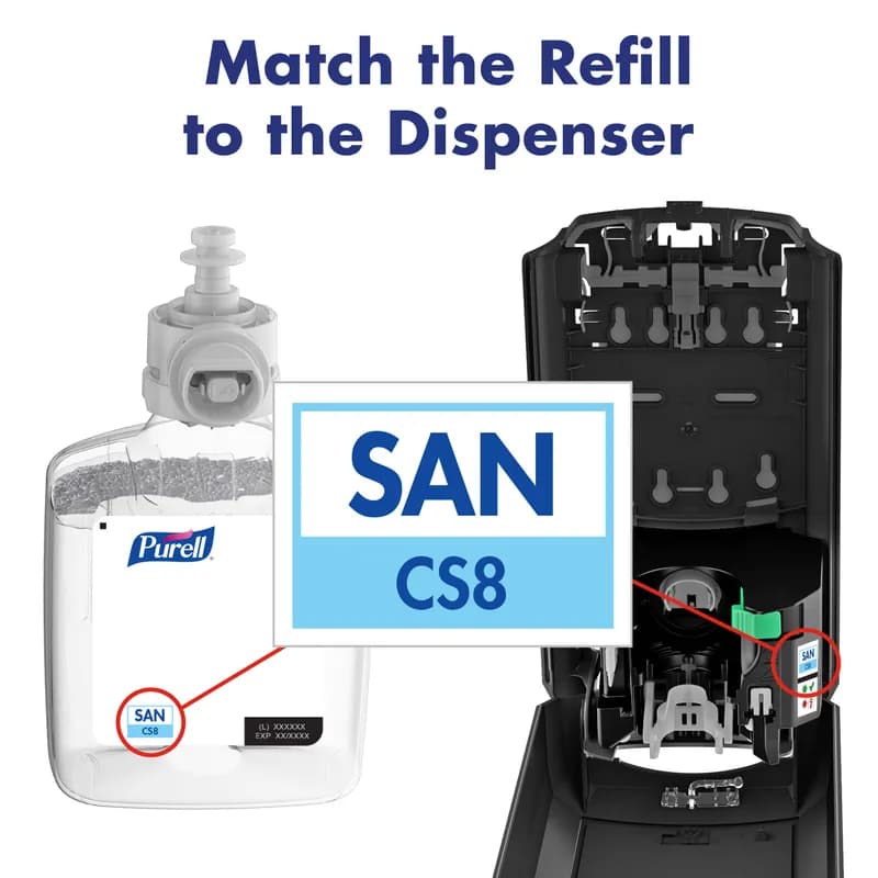 Purell® Hand Sanitizer Dispenser 1200 mL Graphite Wall Mount Touchless Viewing Window ADA Compliant For CS8 1/Each